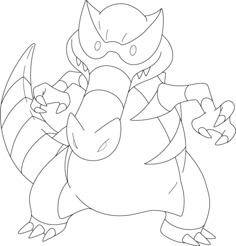 Krookodile Pokemon Coloring Page